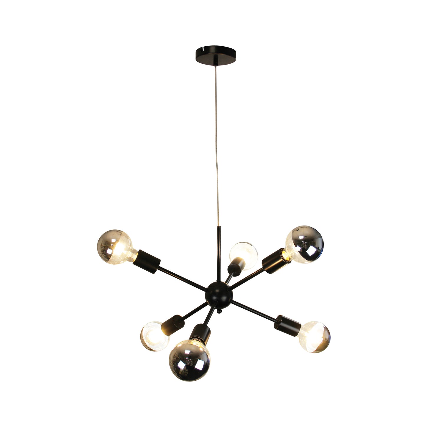 Sputnik.6 Six Light Pendant Black