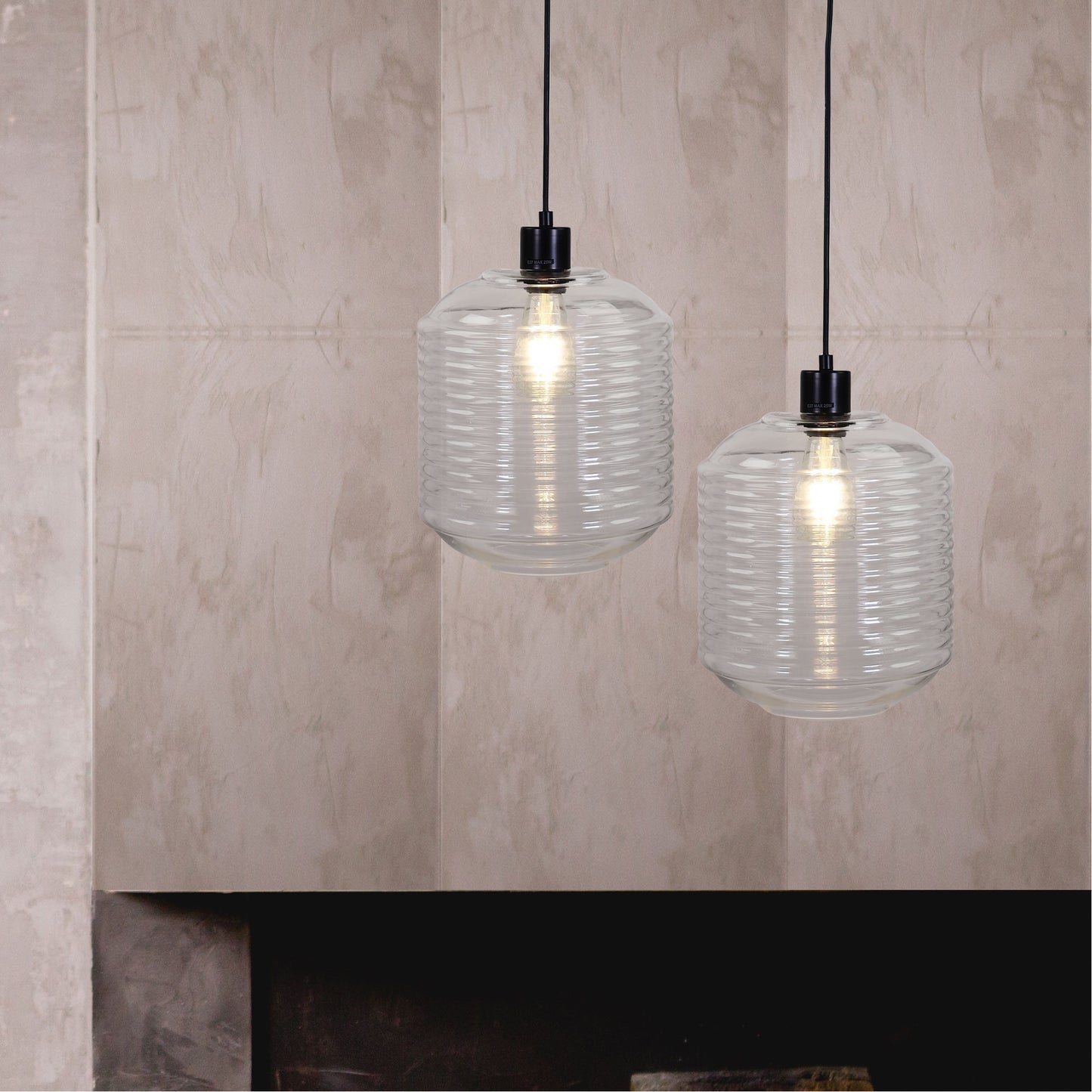 Marconi.25 1LT Pendant Clear Glass