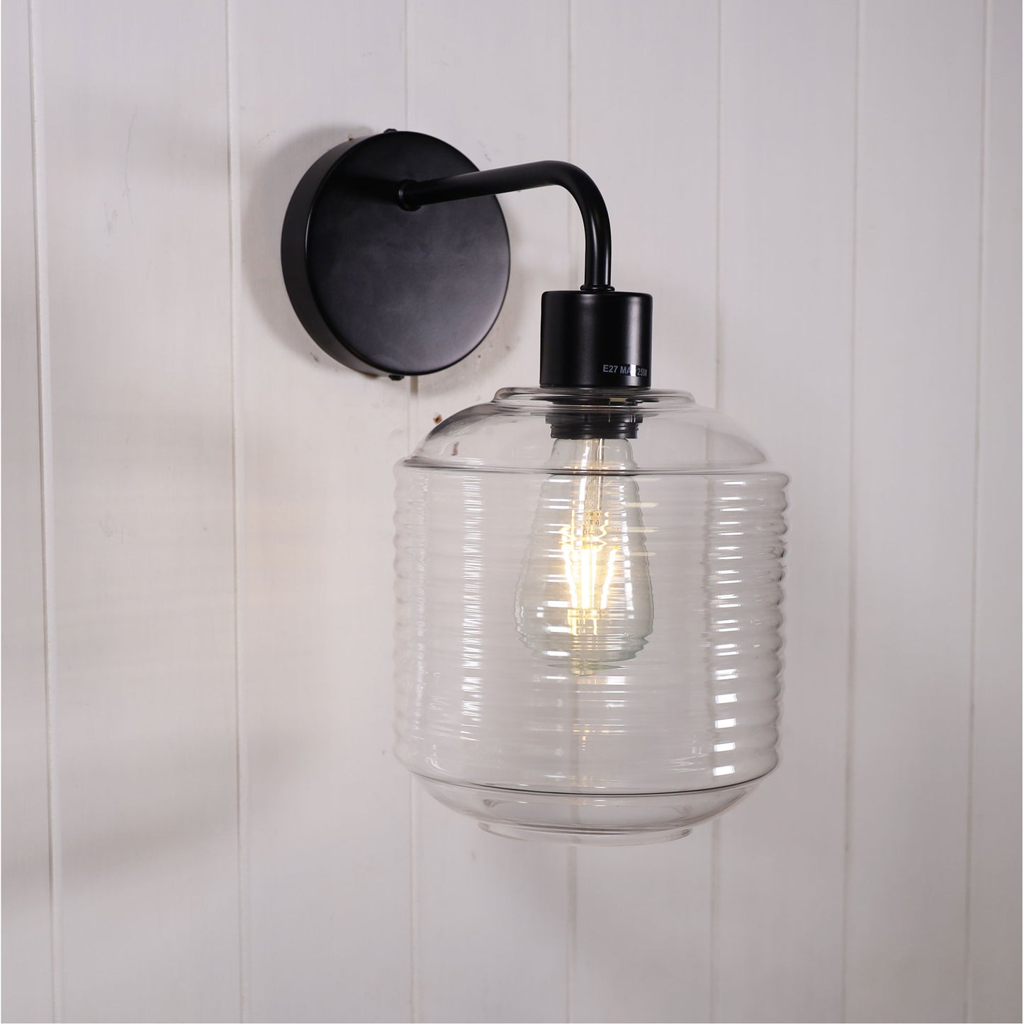 Marconi Wall Light Clear Glass
