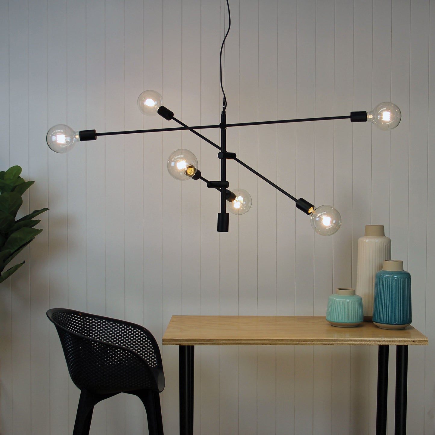 Chelsea.120 6 Light Pendant Black