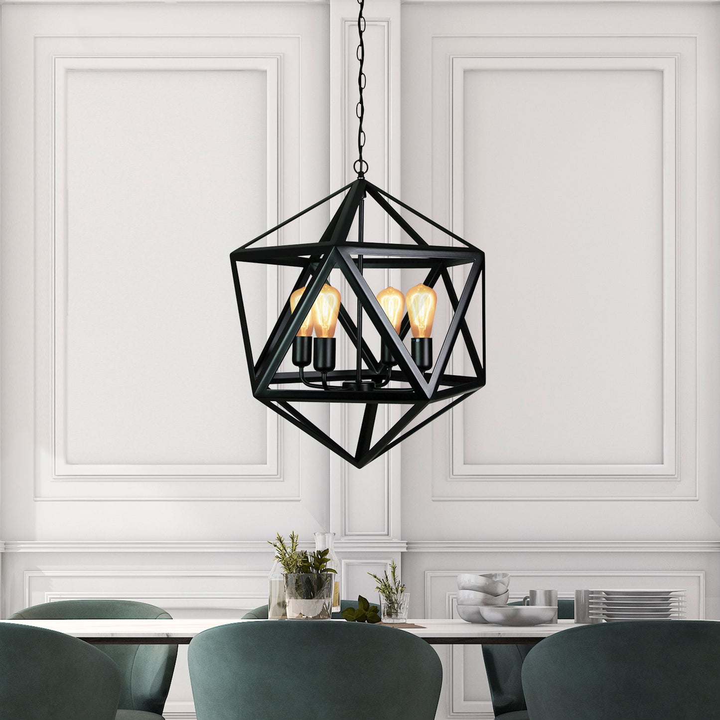Geo 4 Pendant Matt Black