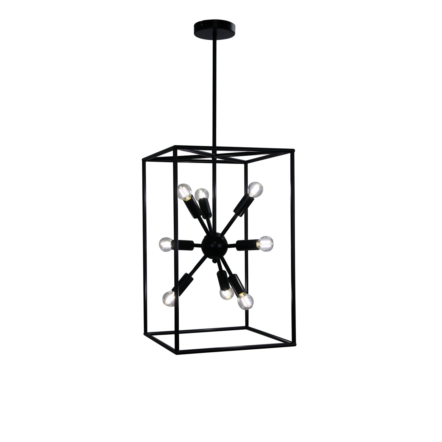 Georgetown.35 8 Light Pendant Black