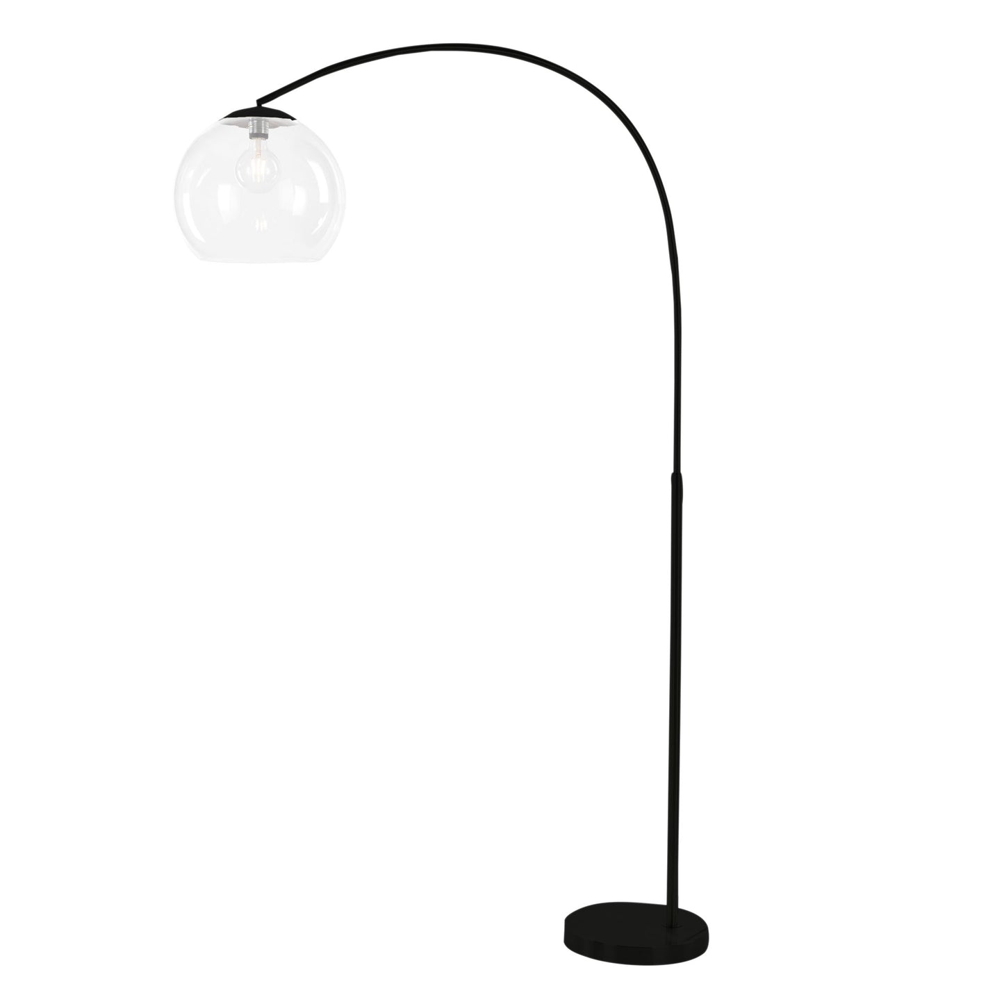 Over Arc Lamp Black W Acrylic Shade