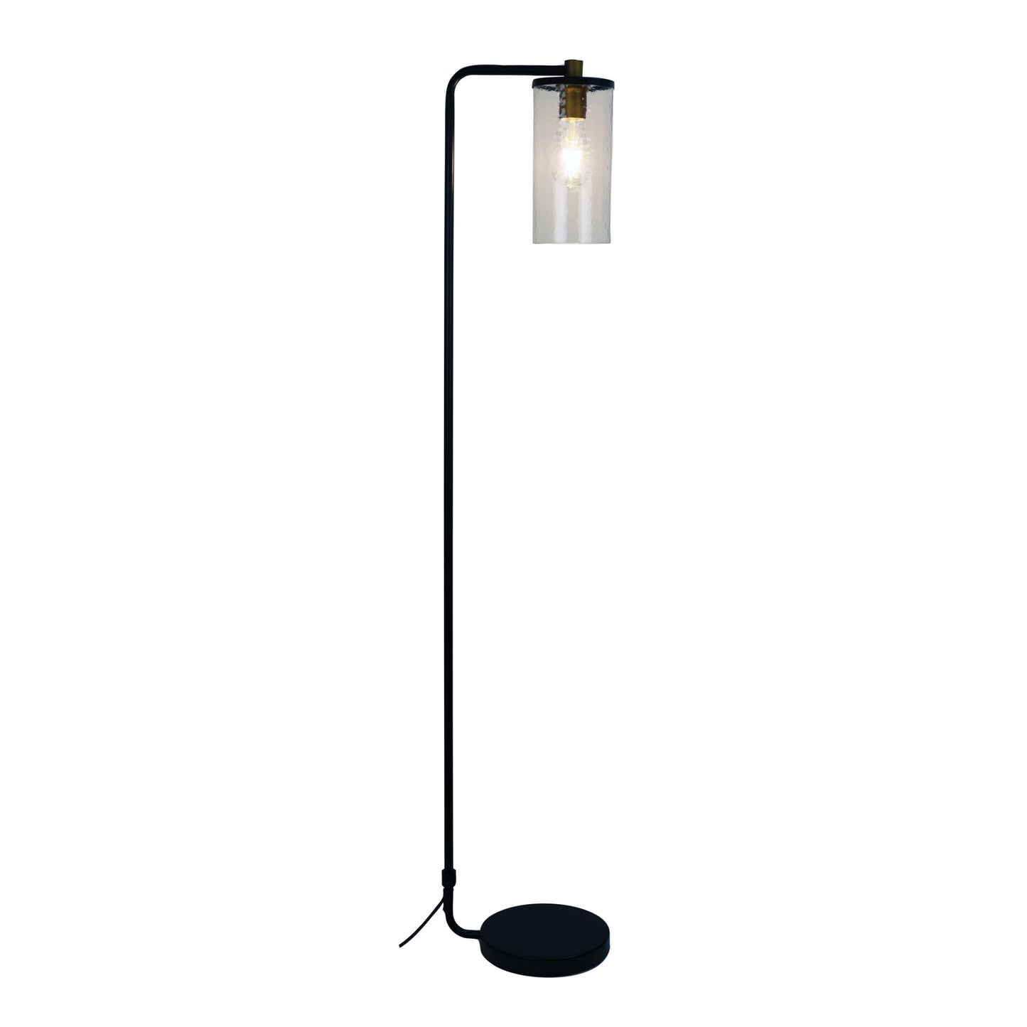 Raymont Floor Lamp Matt Black / Clear