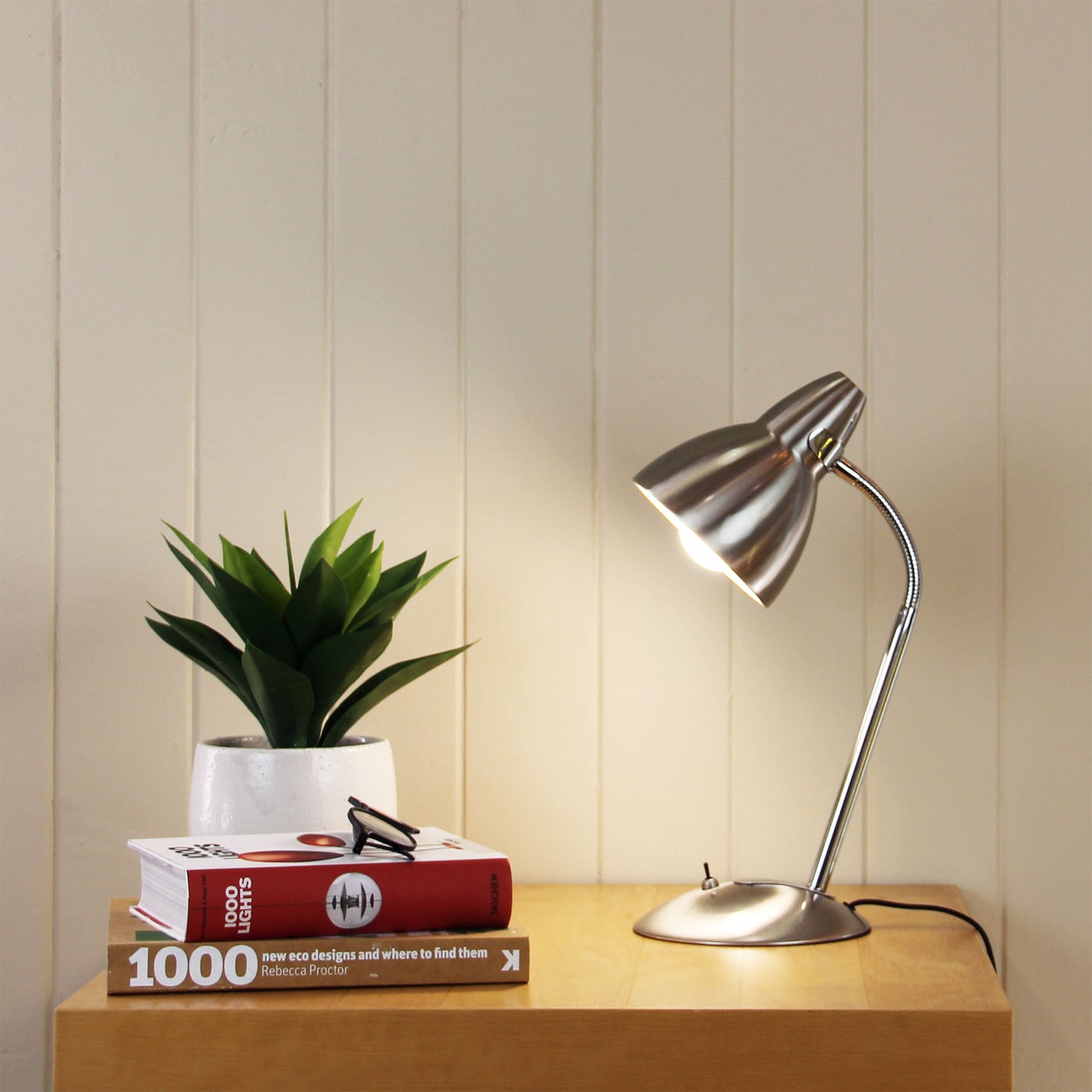 Trax Desk Lamp Brushed Chrome