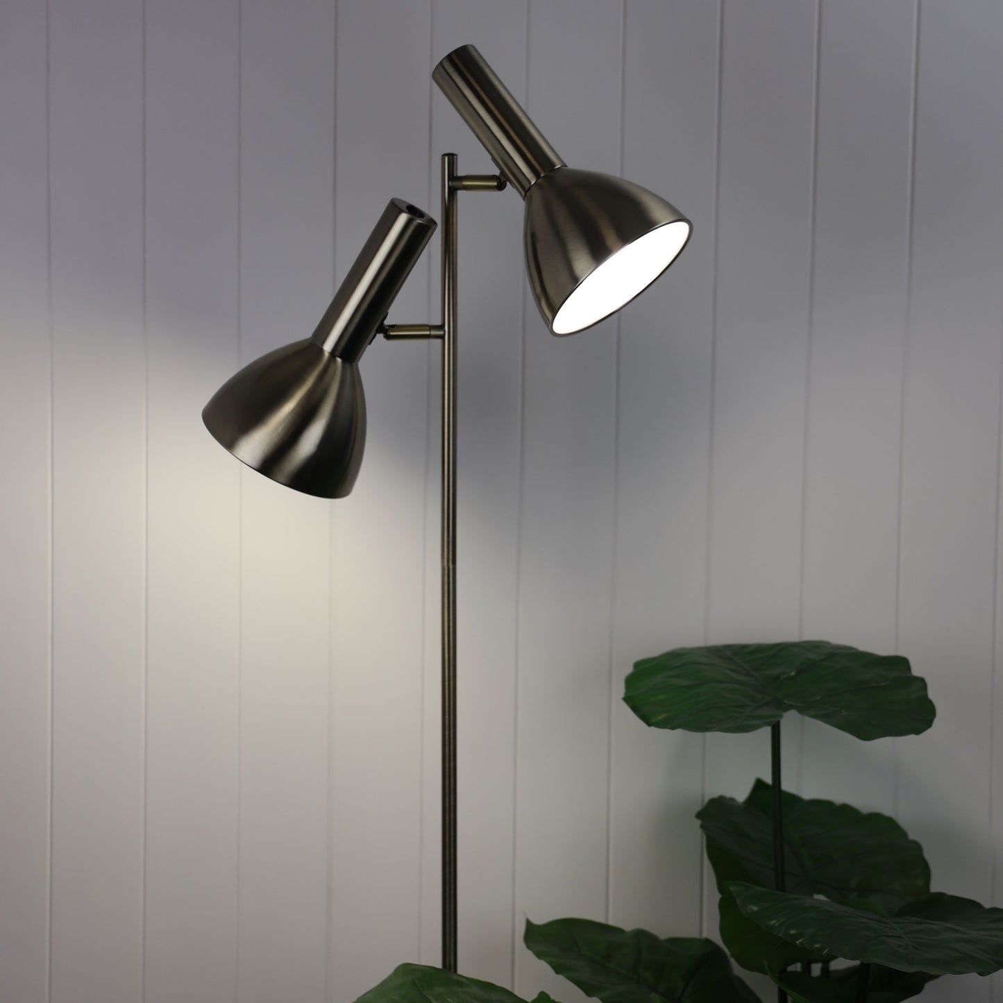 Vespa Twin Floor Lamp Antique Brass