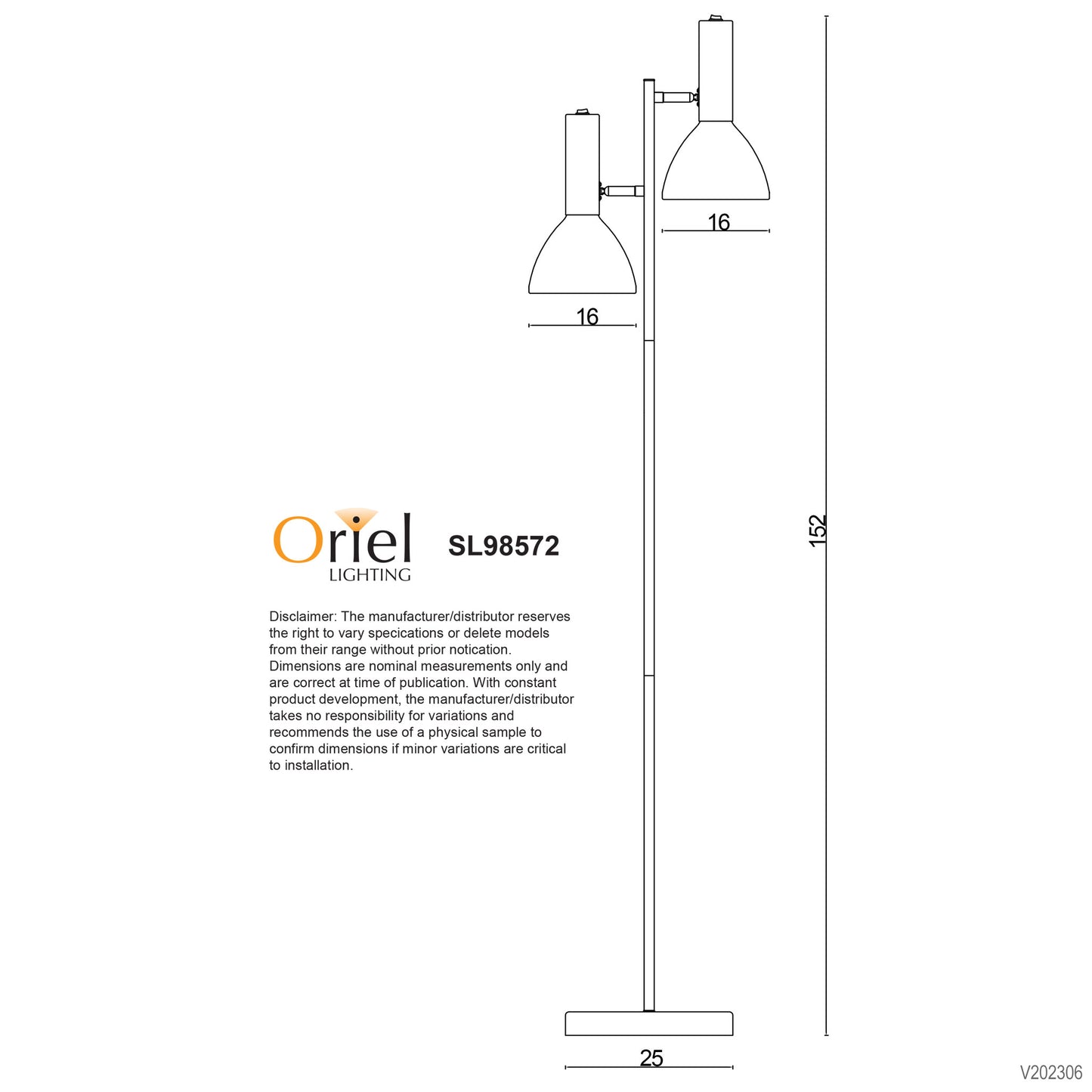 Vespa Twin Floor Lamp White