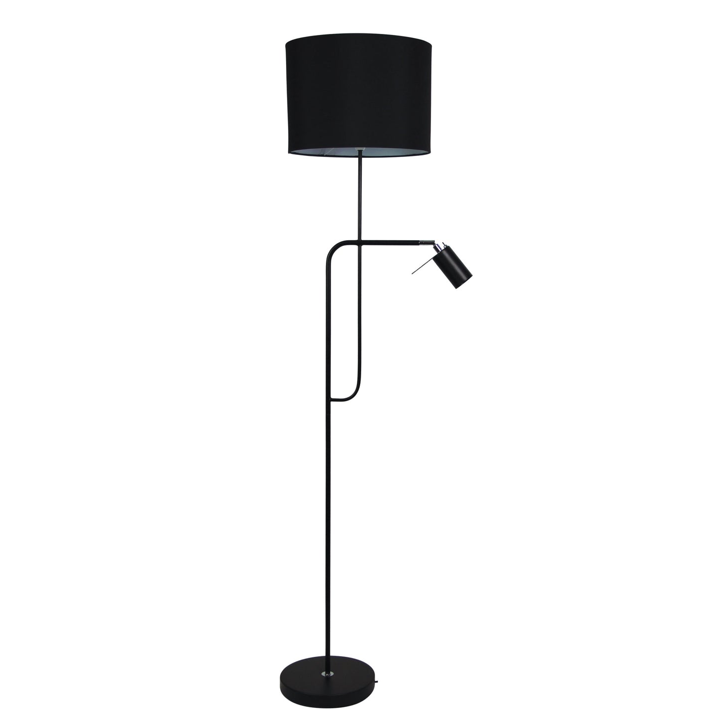Carmen Floor Lamp W/ Child & Shade Black