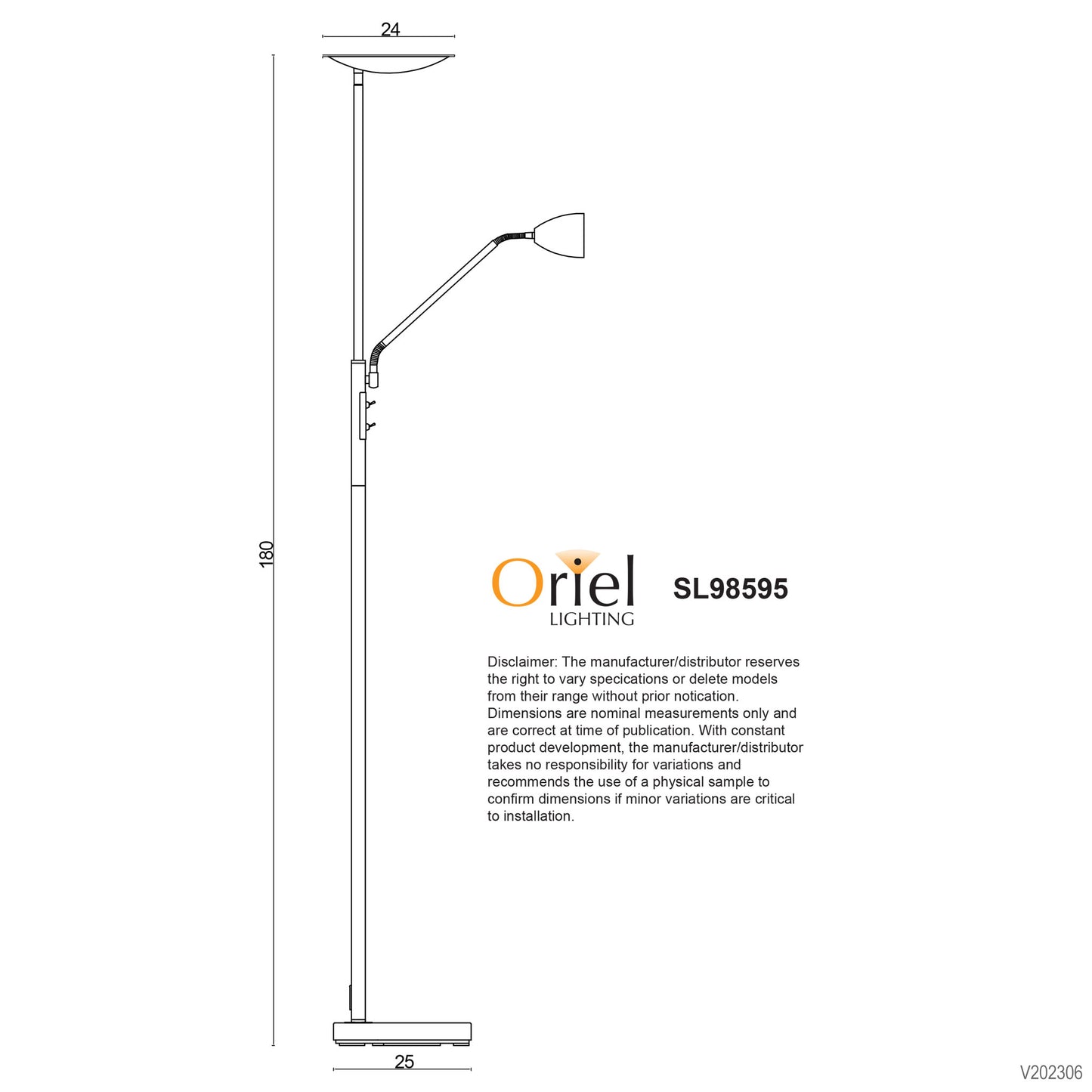 Up2 LED Floor Lamp Matt Black W/ Child