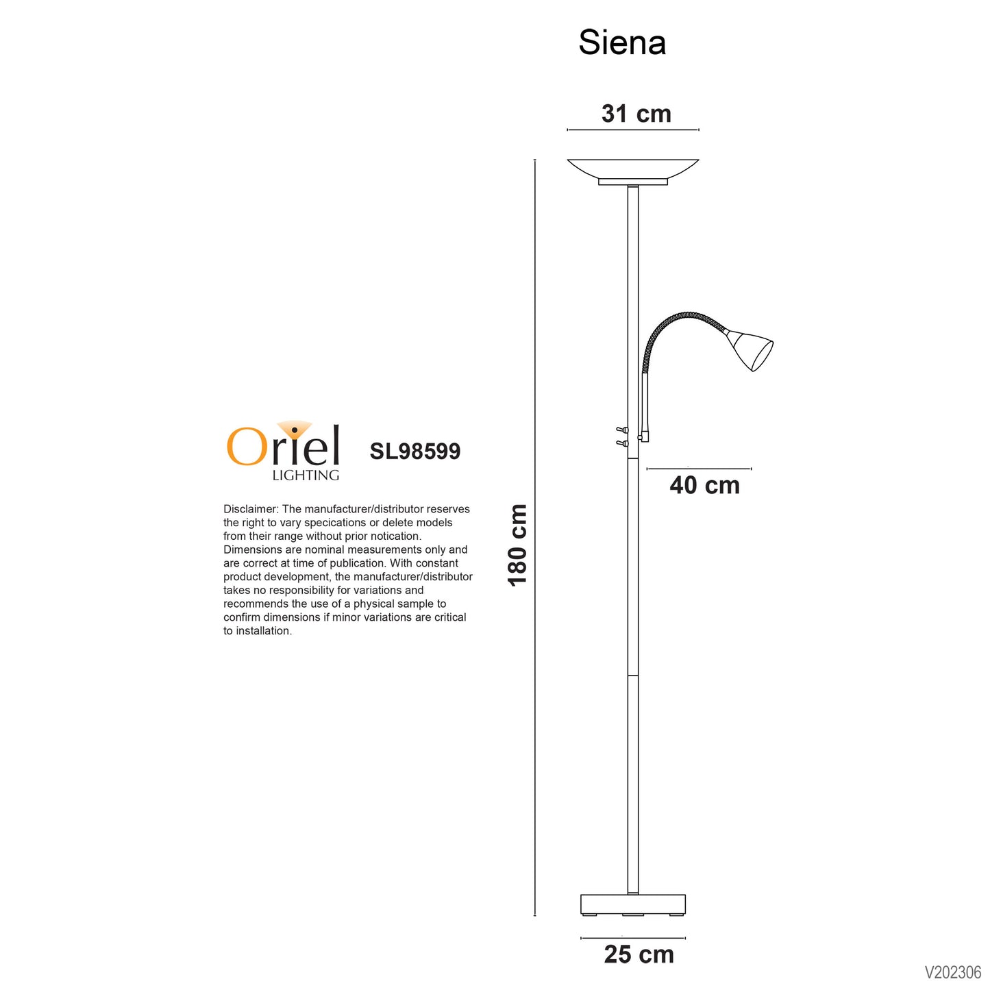 Siena Floor Lamp Black