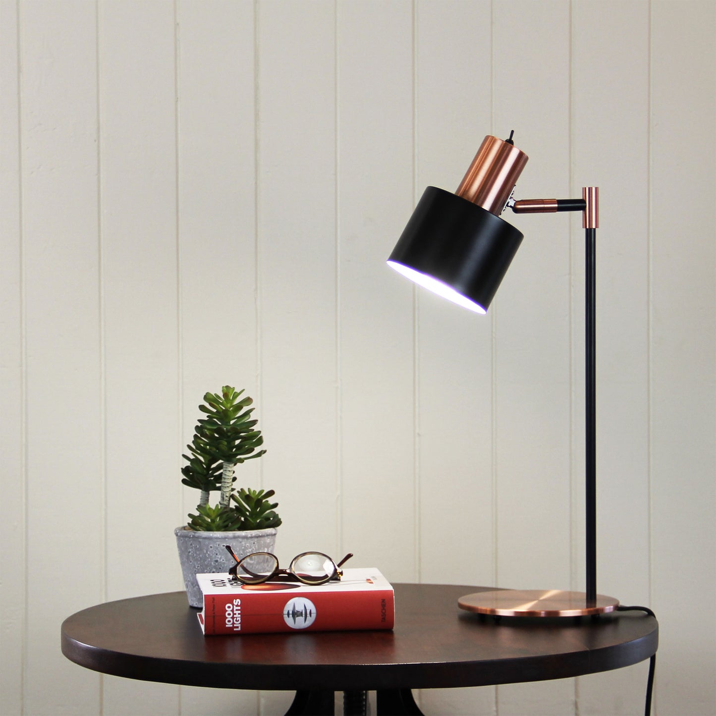 Ari Desk Lamp Black W/ Copper Head