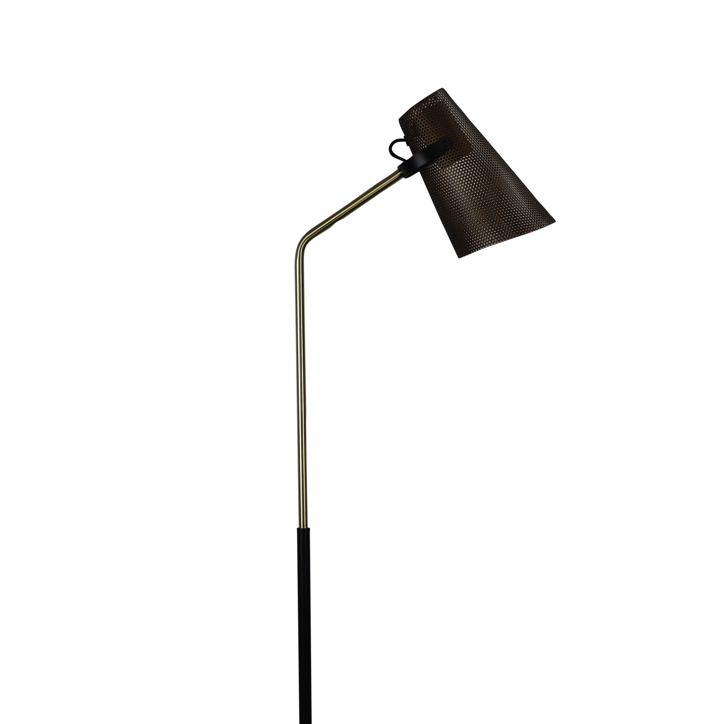 Perfo Black & Brass Floor Lamp
