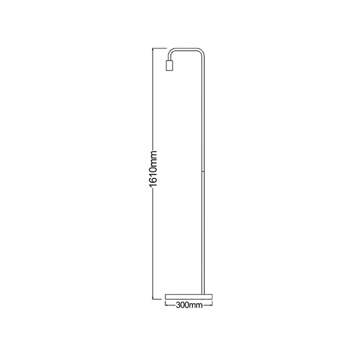 FLOOR ES WhiteHOOK H1610mm w/blonde wood