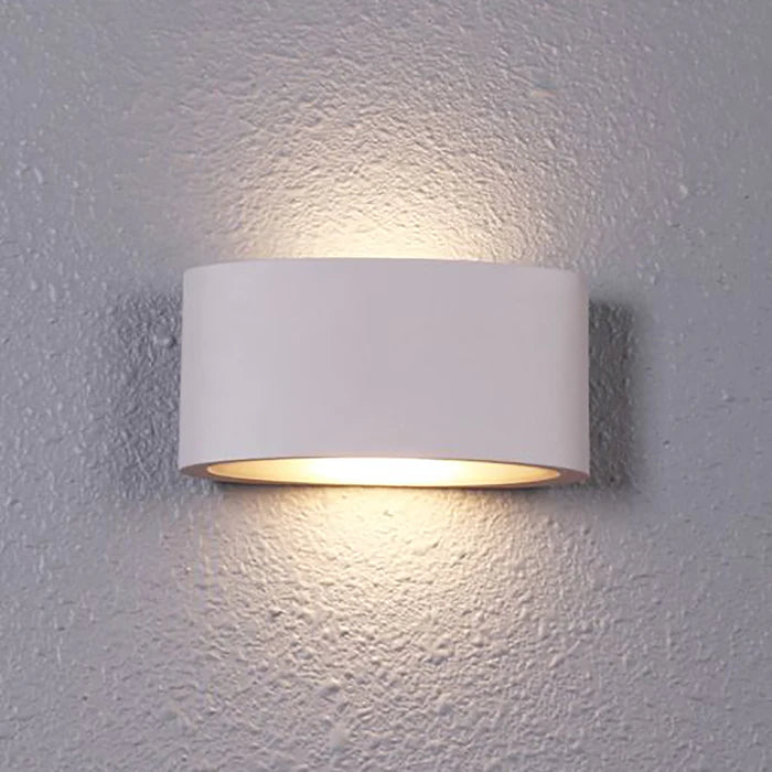 Wall Up/Dn 6.8W CURVED Sand 3K IP54 605 Lm