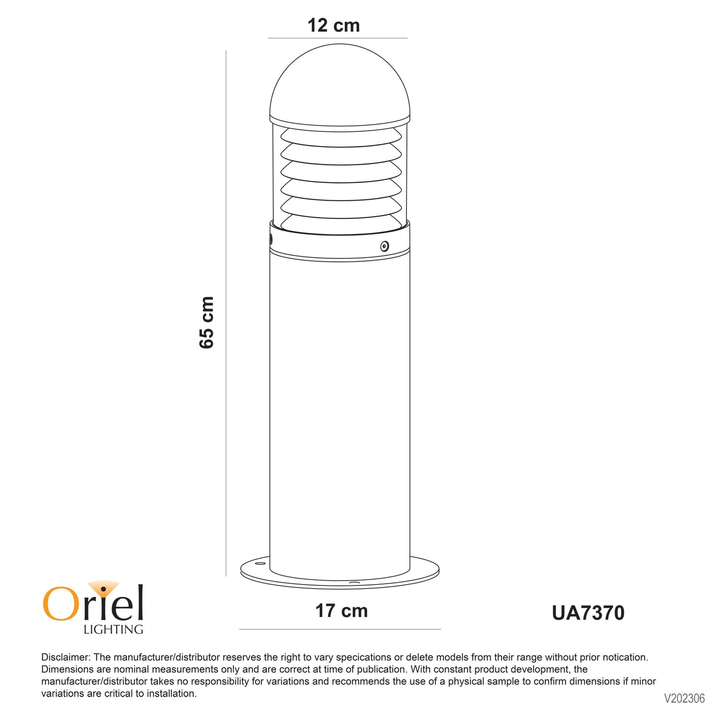 Terzo Bollard Light Ip44 Graphite