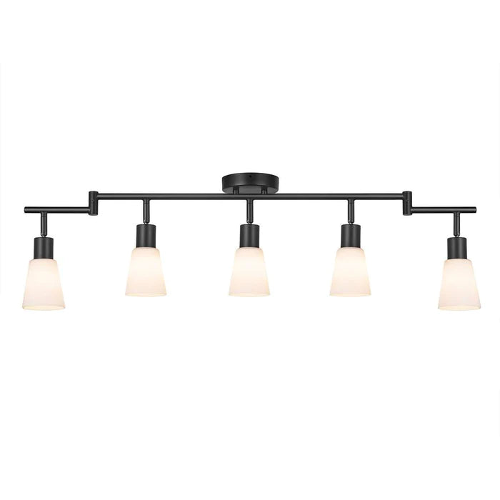 Cole Ceiling 5-Rail Black/Opal Metal/Glass IP20 E14