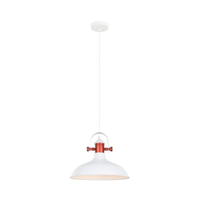 Pendant ES Matt White Dome w/Copper Highlights OD360mm