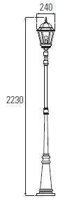 Mercator Outdoor Post Black IP44 75W 240V