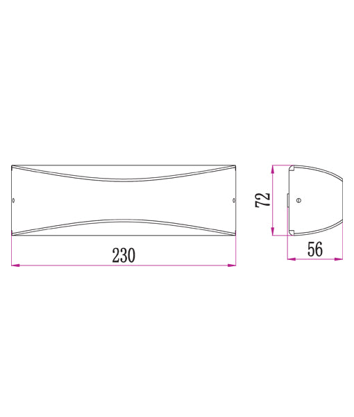 CLA Outdoor Wall Light Dark Grey IP65 220-240V AC