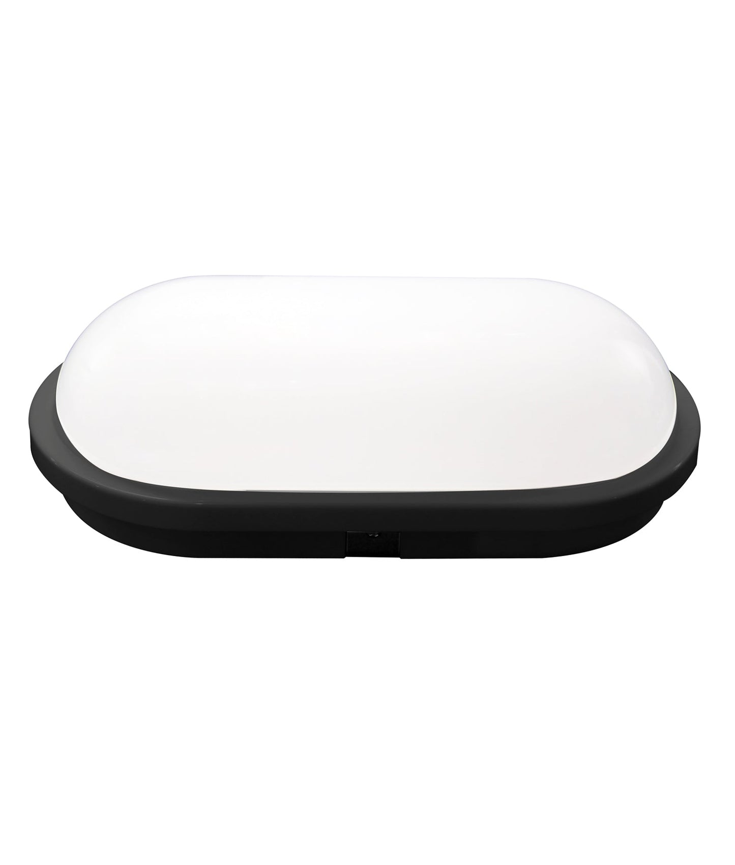 CLA Outdoor Polycarb Oval Bunker W/ Optional Cage Black IP65 20W LED 240V