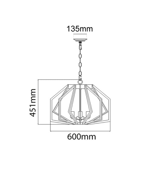 CLA Pendant Antique Brass IP20 60W 240V