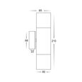 Havit Up/Down Wall Light Titanium 240V GU10 Tri-Colour