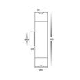 Havit Up/Down Wall Light Titanium IP65 2X5W 240V