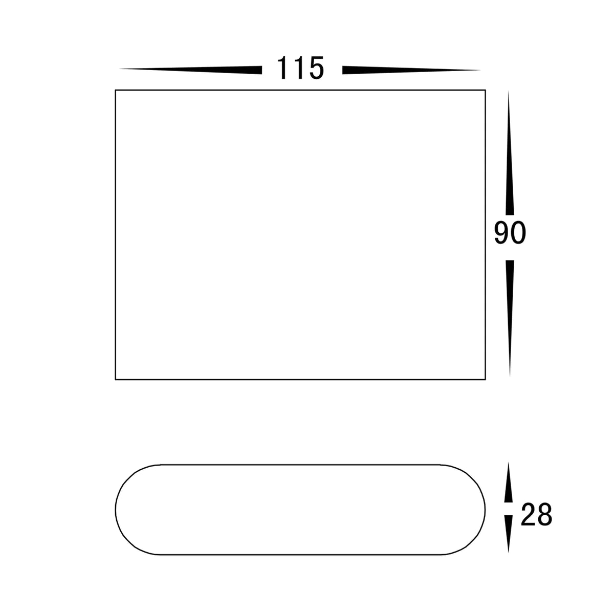 Havit Slim up/down Wall Light White 2x 3W 12V IP54