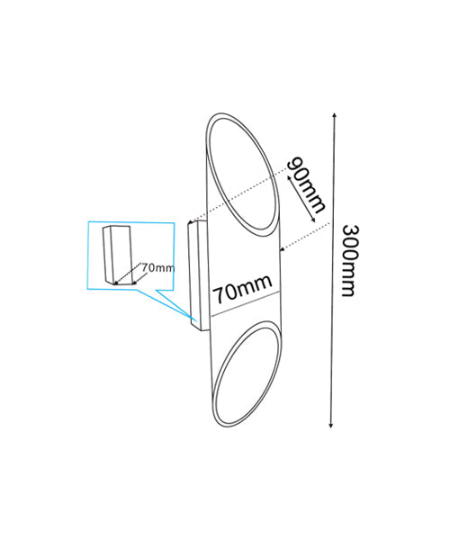 CLA Interior Wall Light Matte White 6W LED 3000k