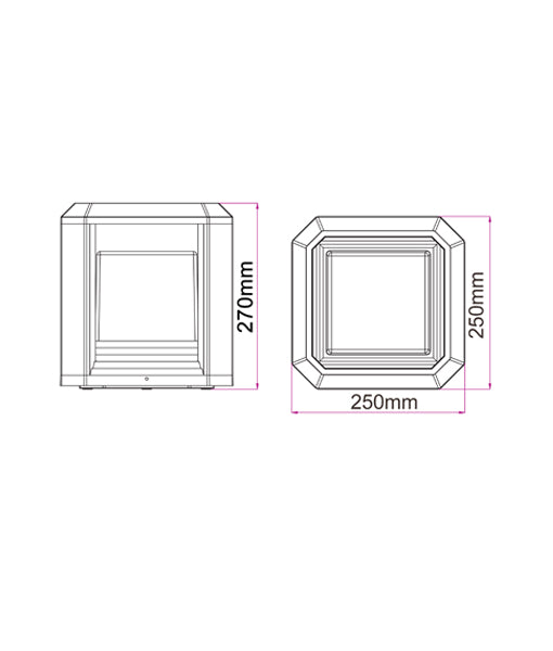 CLA Post Top Matte Black IP65 240V 20W 3000K