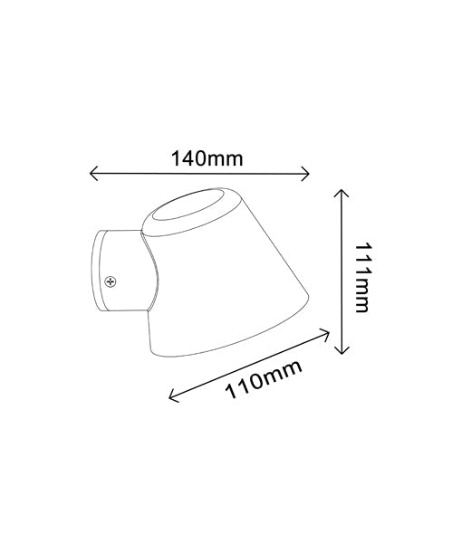 CLA Outdoor Wall Light Galvanised Steel IP44 35W 240V