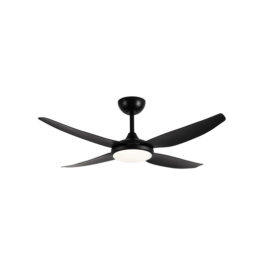 Amari Smart 52" DC 4 Blade Ceiling Fan 24W Dim CCT LED - Black