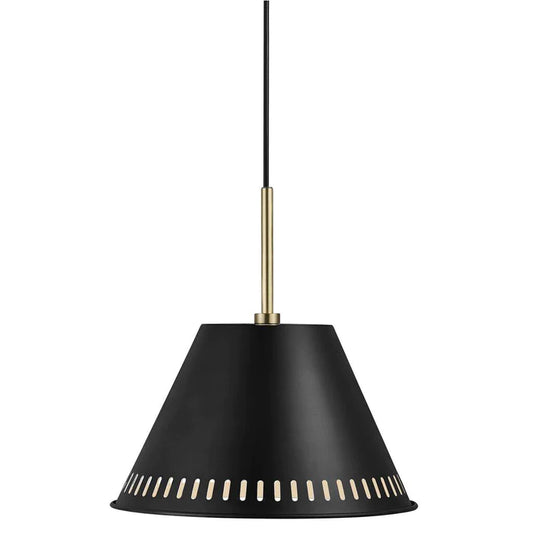 Pine Pendant Black Matte Metal E27