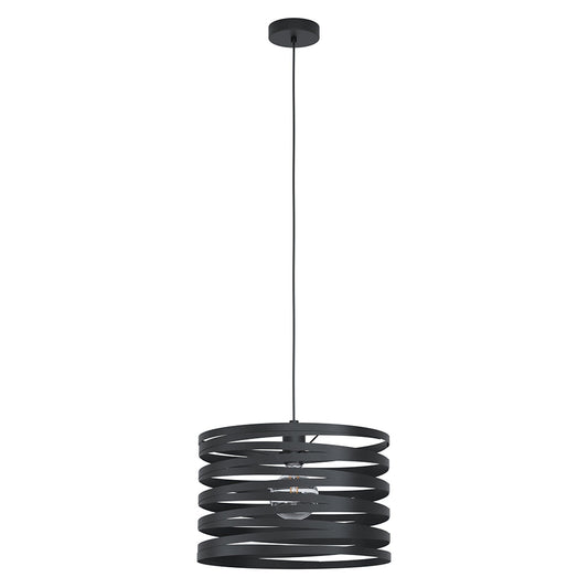 Cremella Pendant 1x40w E27 Black 370mm Lge