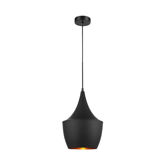 Pendant ES Black Angled Bell OD250mm