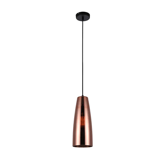 Pendant ES Copper Coloured Glass Ellipse OD135mm