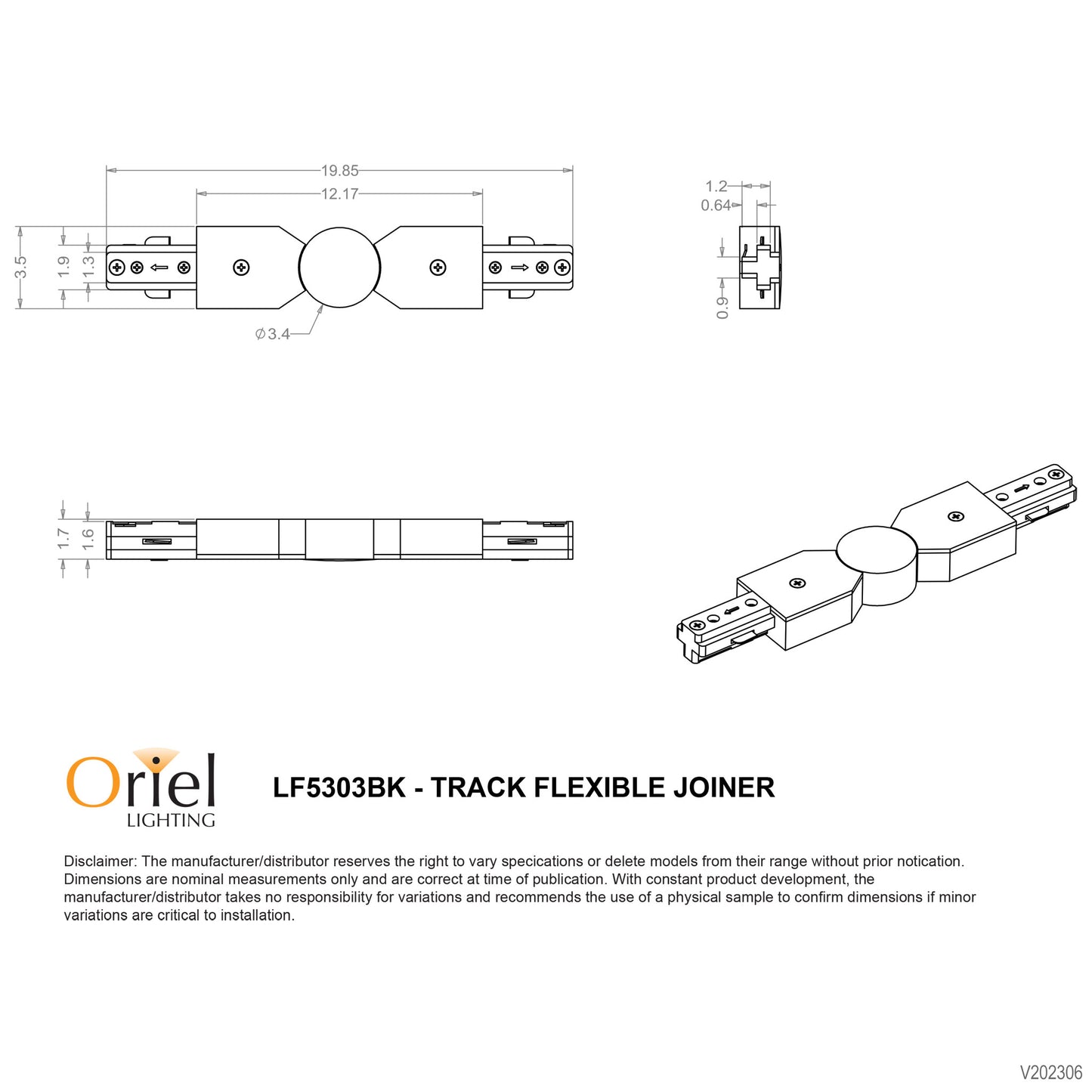 Track Flexible Joiner White