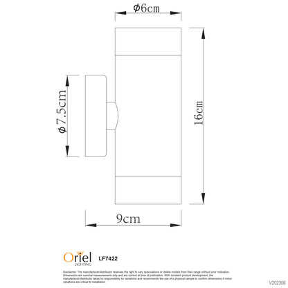 Varde LED Up / Down Wall Light Stainless