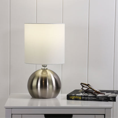 Lotti Touch Lamp Brushed Chrome On / Off