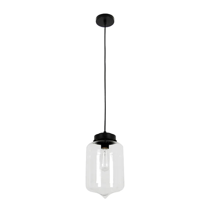 Pendant ES Clear Glass Tipped Oblong OD180mm