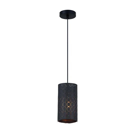 Pendant ES Embossed Black Oblong OD130mm