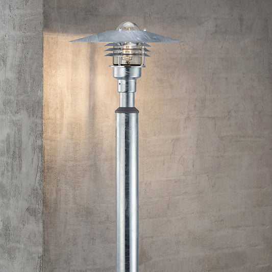 Vejers 2M Bollard Galv. Galvanized steel/Glass IP54 E27