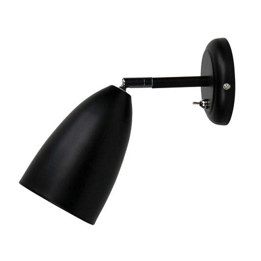 Salem Adjustable Wall Light Black w/switch