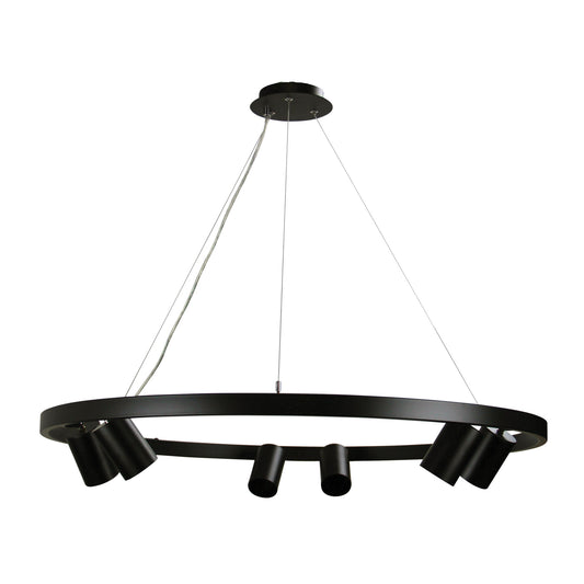 Pano 6 Light Pendant Spot Black