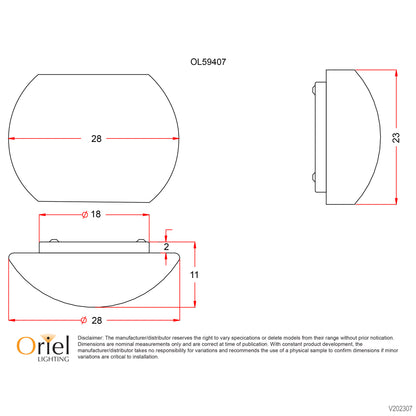 Elba Flush Mount Opal Wall Light