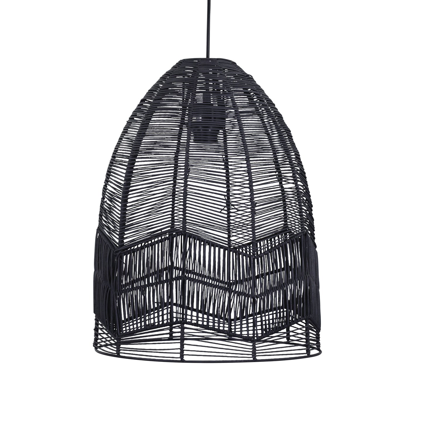 Serang 35cm Rattan Shade Only Black