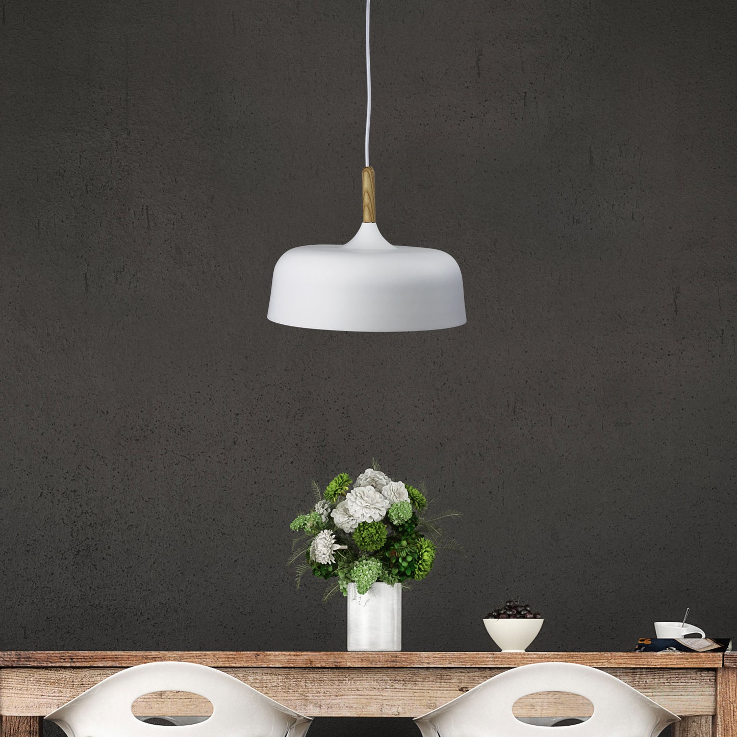 Malt.32 Single Pendant Matt White