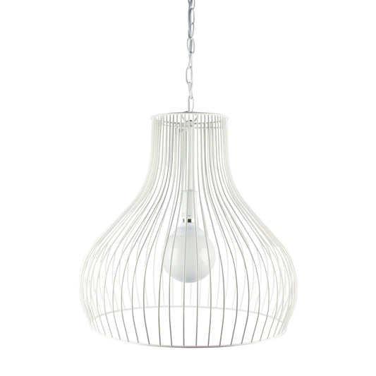 Gabby Wire Single Pendant White