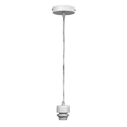 Parti Cord Suspension White W/Clear Flex E27