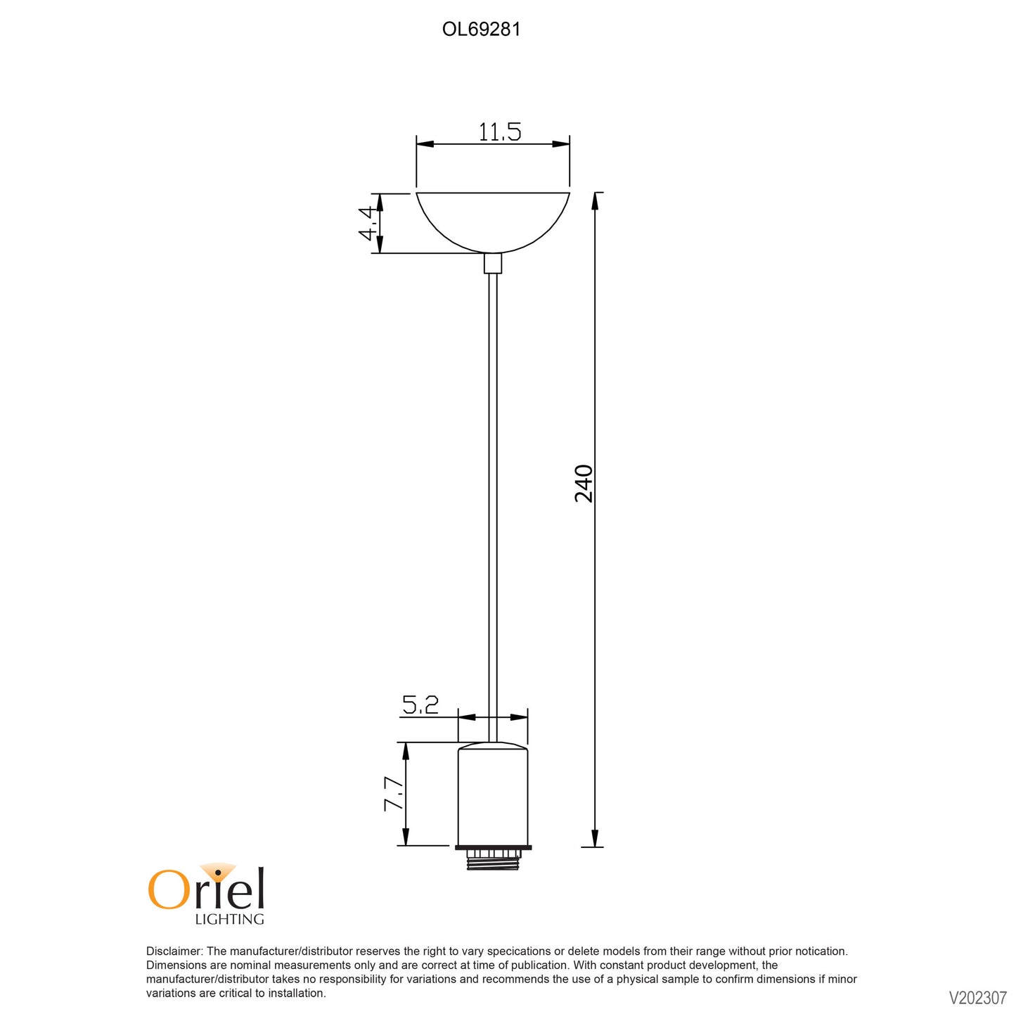 Pop.2 Single Pendant Suspension Black